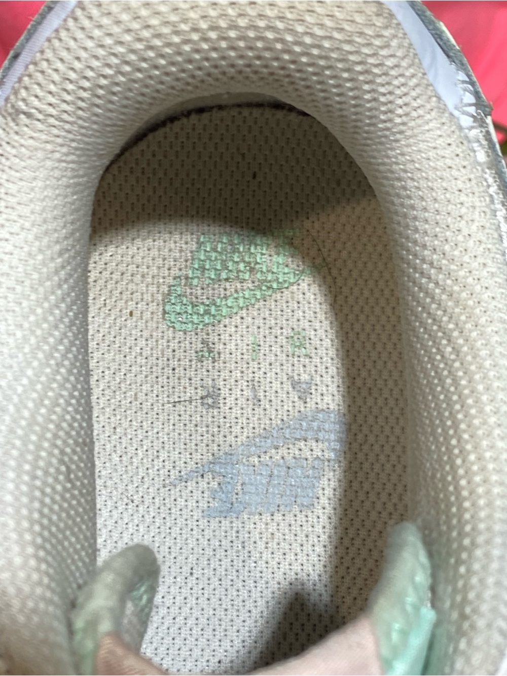 Nike Air Women’s Layered Sneakers in Mint & Pastel Pink - Picture 7 of 13